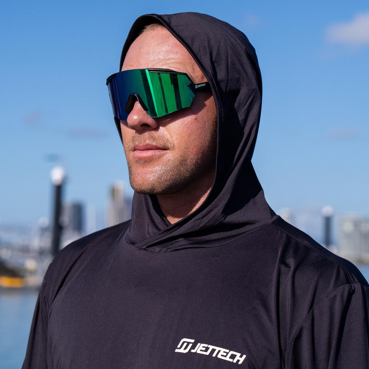 JET TECH LONG SLEEVE HOODED RASH SHIRT