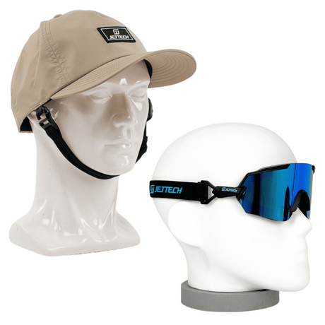 JET TECH OCEANGUARD HAT & HYBRID GOGGLES BUNDLE