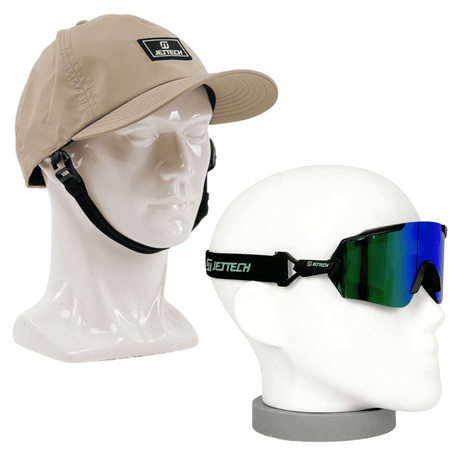 JET TECH OCEANGUARD HAT & HYBRID GOGGLES BUNDLE