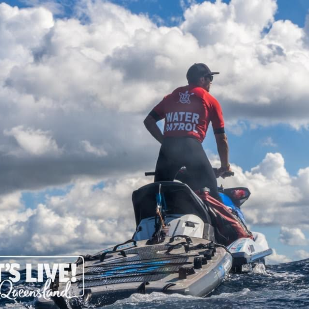 man driving jet ski