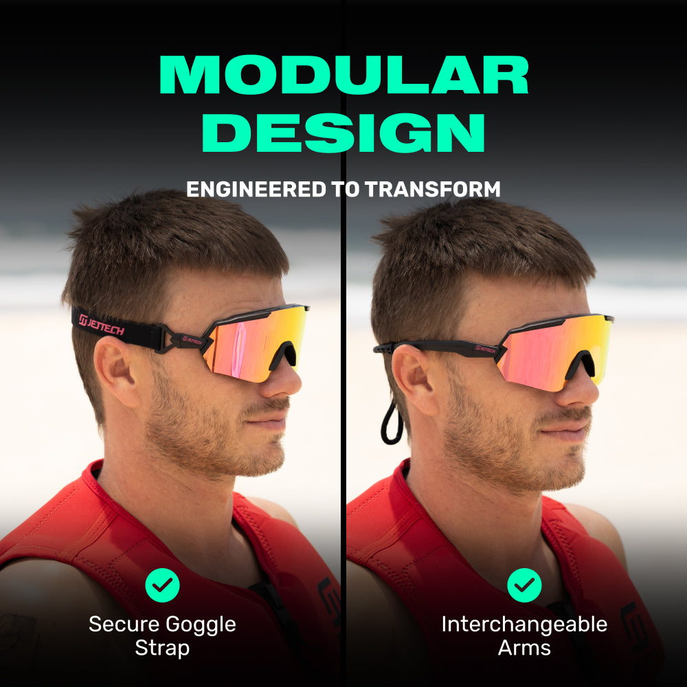 JET TECH HYBRID SUNGLASSES & GOGGLES 2 IN 1 KIT