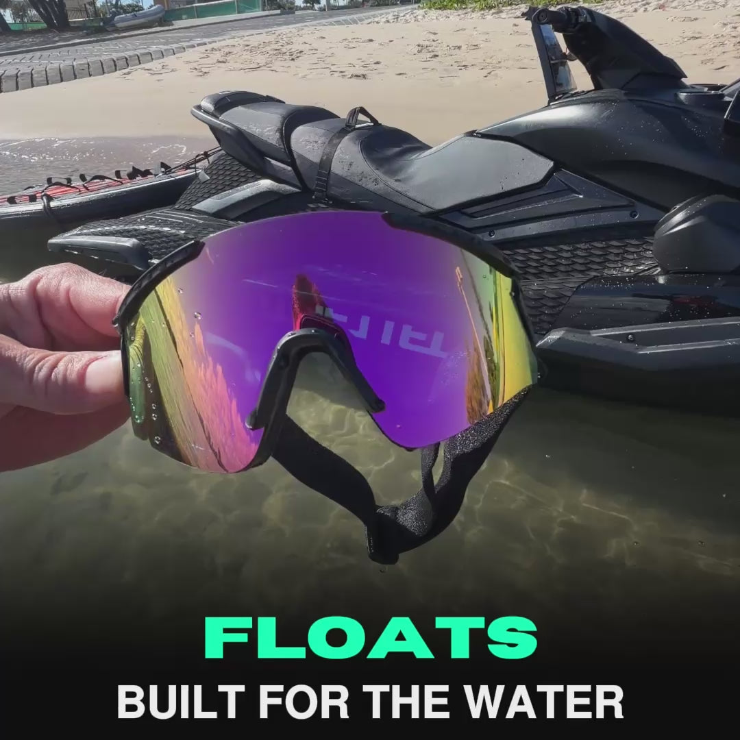 NEW JET TECH HYBRID SUNGLASSES & GOGGLES 2 IN 1 KIT